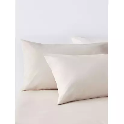 John Lewis Crisp & Fresh Cotton Rich Duvet Cover Set Natural | 220*260*0.5cm