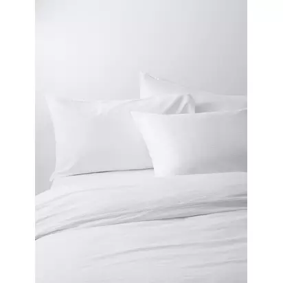 John Lewis Cotton Seersucker Duvet Cover Set White | 260 x 220cm