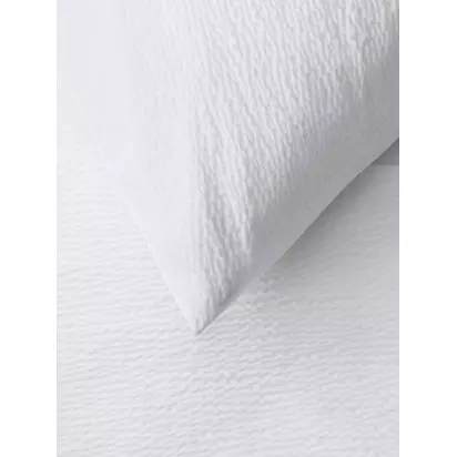 John Lewis Cotton Seersucker Duvet Cover Set White | 260 x 220cm