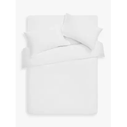 John Lewis 300 Thread Count Duvet Cover Set containing TENCEL™ Lyocell White | W200 x D200cm