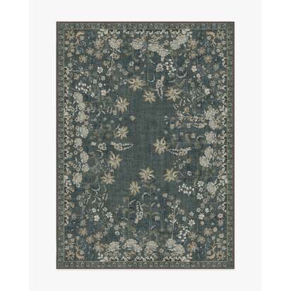 Calla Charcoal Flatwoven Rug - 150 x 215 cm - Rug + Pad System