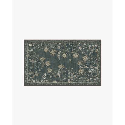 Calla Charcoal Flatwoven Rug - 150 x 215 cm - Rug + Pad System