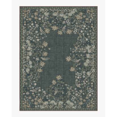 Calla Charcoal Flatwoven Rug - 275 x 365 cm - Rug + Pad System