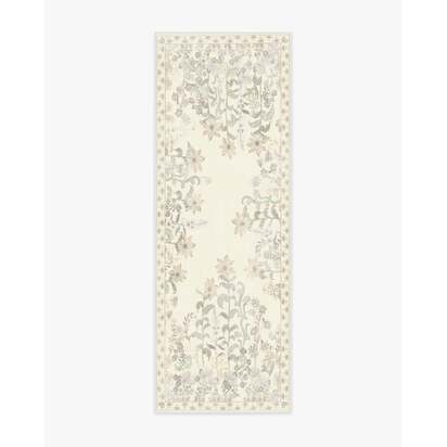 Calla Ivory Flatwoven Rug - 75 x 215 cm - Rug + Cushioned Pad System