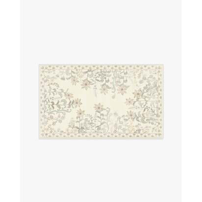 Calla Ivory Flatwoven Rug - 185 x 275 cm - Rug + Cushioned Pad System