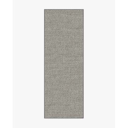 Bower Grey Flatwoven Rug - 75 x 215 cm - Rug + Cushioned Pad System