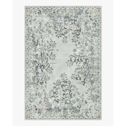 Calla Stone Grey Flatwoven Rug - 185 x 275 cm - Rug + Cushioned Pad System