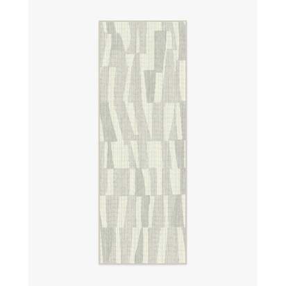 Enzo Soft Grey Flatwoven Rug - 75 x 215 cm - Rug + Cushioned Pad System