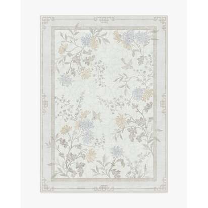 Florian Soft Grey Flatwoven Rug - 150 x 215 cm - Rug + Cushioned Pad System