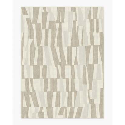 Enzo Taupe & Natural Flatwoven Rug - 275 x 365 cm - Rug + Pad System
