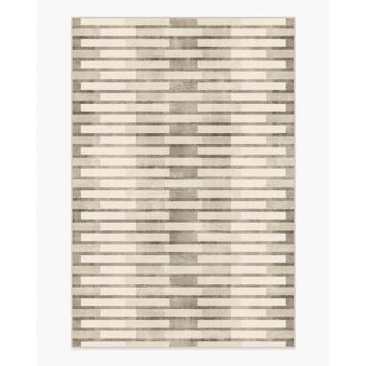 Hollis Grey Flatwoven Rug - 185 x 275 cm - Rug + Pad System