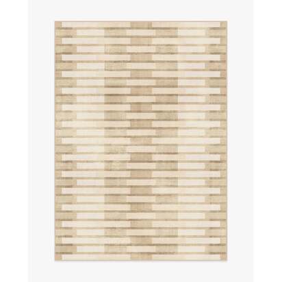 Hollis Tan Flatwoven Rug - 150 x 215 cm - Rug + Pad System