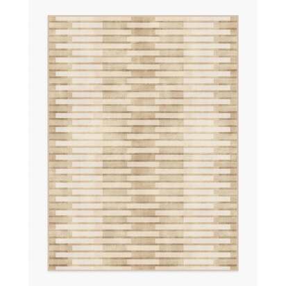 Hollis Tan Flatwoven Rug - 275 x 365 cm - Rug + Cushioned Pad System