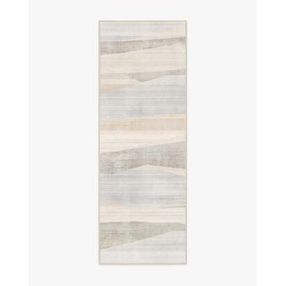 Leia Neutral Flatwoven Rug - 75 x 215 cm - Rug + Pad System