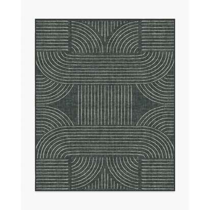 Callen Charcoal Flatwoven Rug - 245 x 305 cm - Rug + Pad System