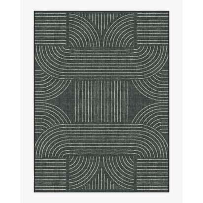Callen Charcoal Flatwoven Rug - 275 x 365 cm - Rug + Pad System
