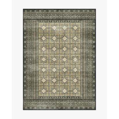 Lorah Charcoal Flatwoven Rug - 150 x 215 cm - Rug + Pad System