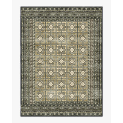 Lorah Charcoal Flatwoven Rug - 275 x 365 cm - Rug + Cushioned Pad System