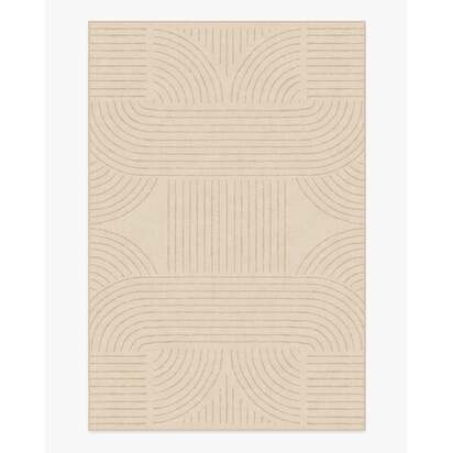 Callen Sand Flatwoven Rug - 185 x 275 cm - Rug + Cushioned Pad System