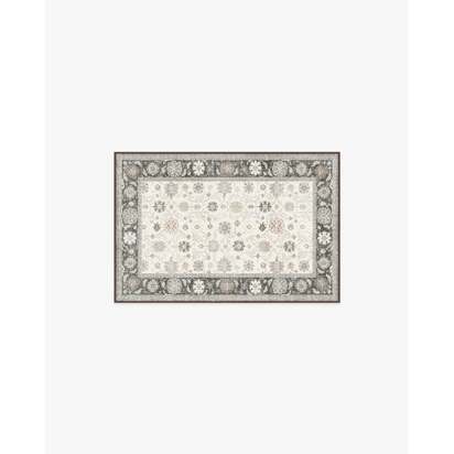 Pasha Brown & Cream Flatwoven Rug - 60 x 90 cm - Rug + Pad System