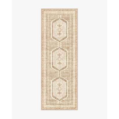 Tawnie Taupe & Cream Flatwoven Rug - 75 x 215 cm - Rug + Pad System