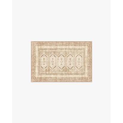 Tawnie Taupe & Cream Flatwoven Rug - 60 x 90 cm - Rug + Cushioned Pad System
