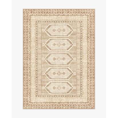 Tawnie Taupe & Cream Flatwoven Rug - 150 x 215 cm - Rug + Cushioned Pad System