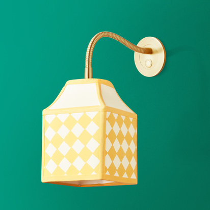 Phoebe flexible wall arm in antique brass