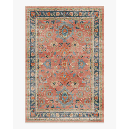 Calabria Coral Multicolour Flatwoven Rug - 200 x 290 cm - Rug + Pad System