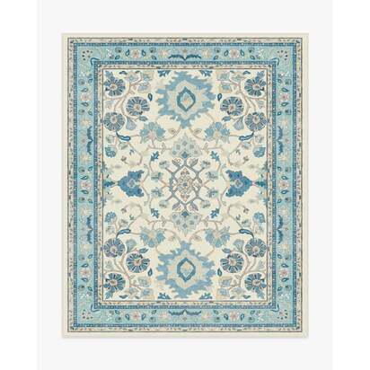 Calabria Cream & Light Blue Rug - 245 x 305 cm - All-In-One Rug