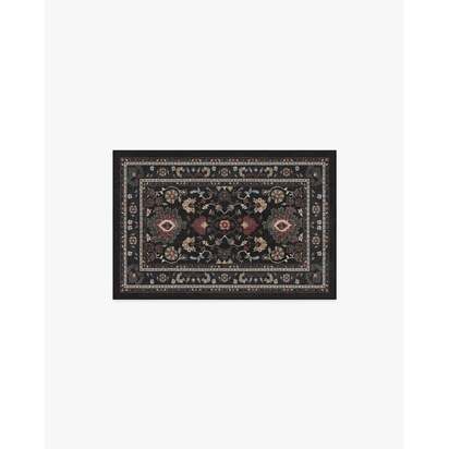 Calabria Black Multicolour Rug - 60 x 90 cm - All-In-One Rug
