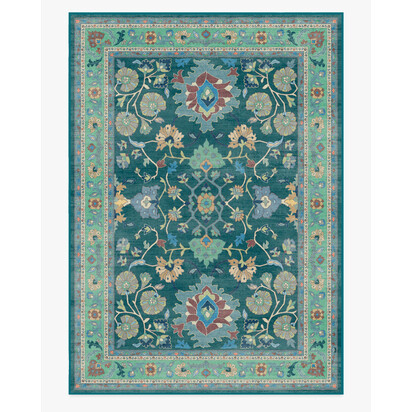 Calabria Teal Rug - 305 x 425 cm - All-In-One Rug