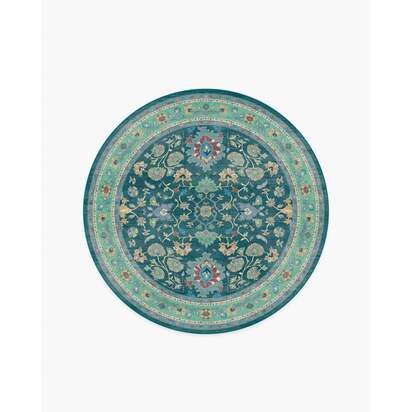 Calabria Teal Rug - 185 Round cm - All-In-One Rug