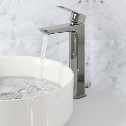 Harbour Status Tall Basin Mixer Tap - Chrome