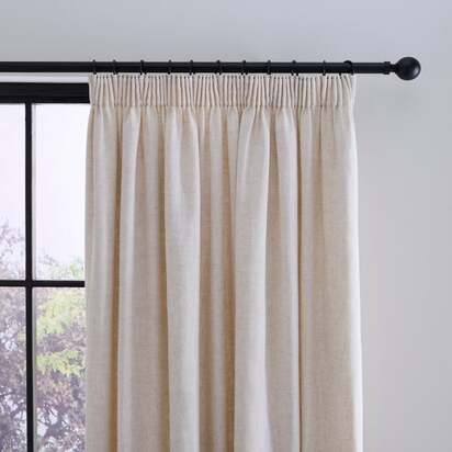 Linen Blend Pencil Pleat Curtains