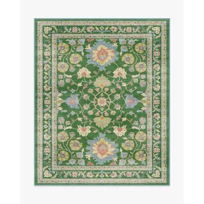 Calabria Green Flatwoven Rug - 245 x 305 cm - Rug + Cushioned Pad System