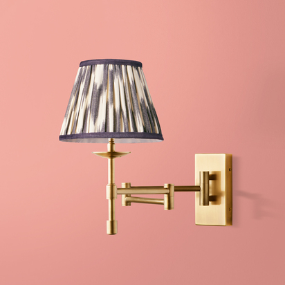 Three fold wall fitting in antique brass