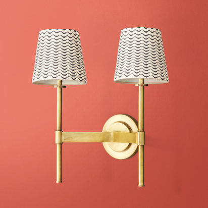 Tremmers double wall fitting in antique brass