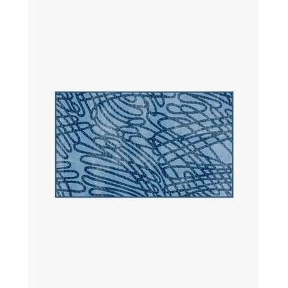 Rica Rope Stone Blue Flatwoven Rug by Humberto Leon - 120 x 185 cm - Rug + Pad System