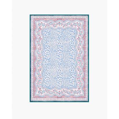 Wendy Animal Border Blue & Pink Flatwoven Rug by Humberto Leon - 120 x 185 cm - Rug + Pad System