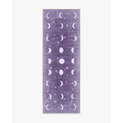 To The Moon And Back Mauve Flatwoven Rug by Humberto Leon - 75 x 215 cm - Rug + Pad System