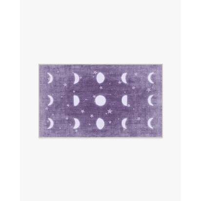 To The Moon And Back Mauve Flatwoven Rug by Humberto Leon - 75 x 215 cm - Rug + Pad System