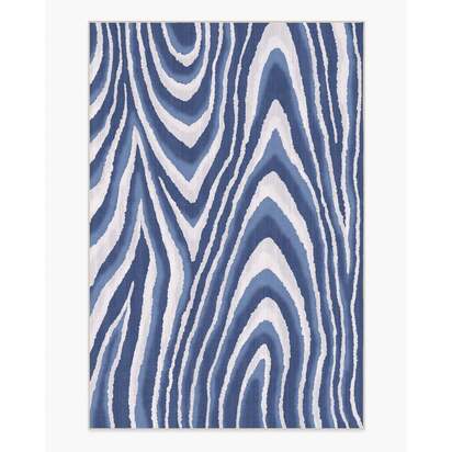 Chifa Wood Blue & Cream Rug by Humberto Leon - 185 x 275 cm - All-In-One Rug