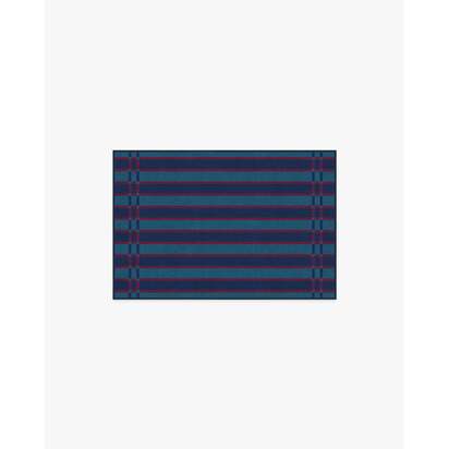 Helen Varsity Stripe Teal & Navy Rug by Humberto Leon - 60 x 90 cm - All-In-One Rug
