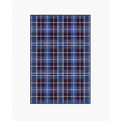 Josa Plaid Burgundy & Blue Rug by Humberto Leon - 120 x 185 cm - All-In-One Rug
