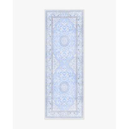 Mazzy Ornamental Blue Rug by Humberto Leon - 75 x 215 cm - All-In-One Rug