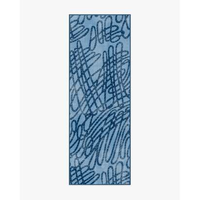 Rica Rope Stone Blue Rug by Humberto Leon - 75 x 215 cm - All-In-One Rug