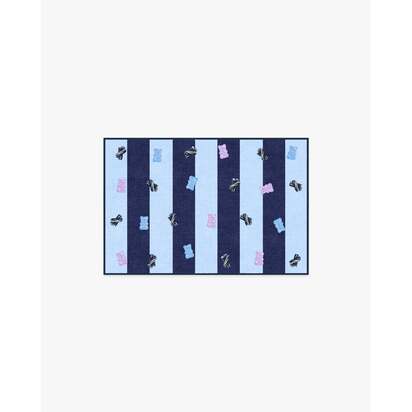 Todd Stripe Gummy Blue & Navy Rug by Humberto Leon - 60 x 90 cm - All-In-One Rug