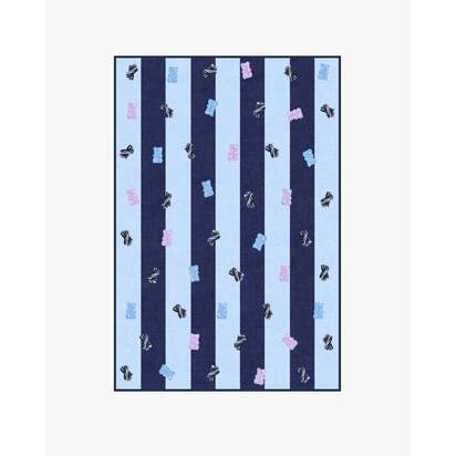Todd Stripe Gummy Blue & Navy Rug by Humberto Leon - 120 x 185 cm - All-In-One Rug