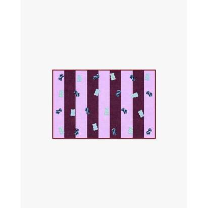 Todd Stripe Gummy Pink & Burgundy Rug by Humberto Leon - 60 x 90 cm - All-In-One Rug